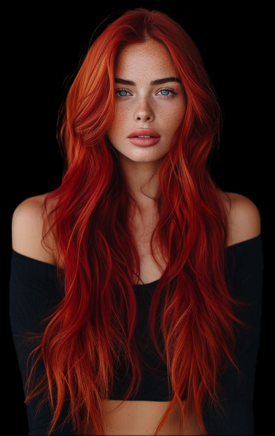 LGA thewebstylist red hair extension mixed race model straight long 9e6709c3 238d 4339 b536 3d27cbe213d7 Final Main Deep Redhead Vertical